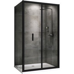 Душевое ограждение Abber Sonnenstrand 100x80 см AG07100B-S80B, чёрный/прозрачное фото 