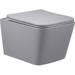 Унитаз подвесной безободковый Vincea Q-Line VT1-12MG с крышкой микролифт, серый матовый, Цвет производителя: серый фото 