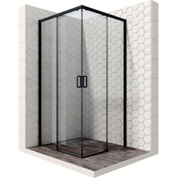 Душевое ограждение Ambassador Queen 100x100 см 11011204Black, чёрный/прозрачное фото 