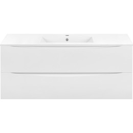 Тумба подвесная с раковиной Vincea Mia 120 см VMC-2MC120GW, белый глянец фото 