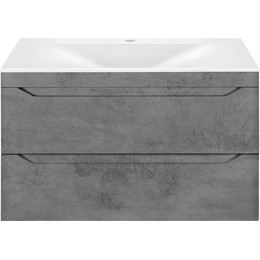 Тумба подвесная с раковиной Vincea Fine 80 см VMC-2F800BT, бетон фото 