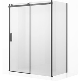 Душевое ограждение Ambassador Benefit 160x100 см 19021205HB-100HB (стекло 8 мм) чёрный/прозрачное фото 