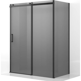 Душевое ограждение Ambassador Benefit 150x110 см 19022204HBB-110HBB (стекло 8 мм) чёрный/тонированное фото 