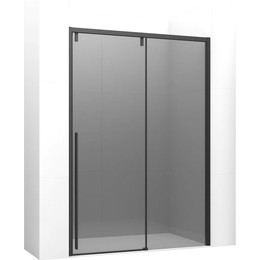 Душевая дверь Ambassador Intense 160 см 110022205IBB (стекло 8 мм) чёрный/тонированное фото 