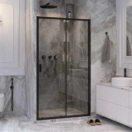 Душевая дверь Ambassador Forsa 110 см 17021217AB, чёрный/прозрачное фото 