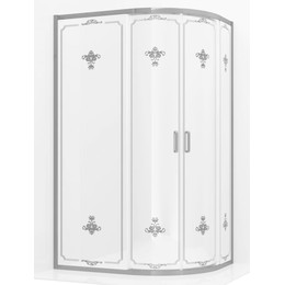 Душевое ограждение Ambassador Royal 120x90 см 18015102, хром/белое фото 
