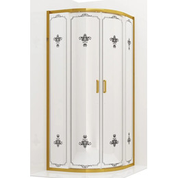 Душевое ограждение Ambassador Royal 100 см 18015305, золото/белое фото 