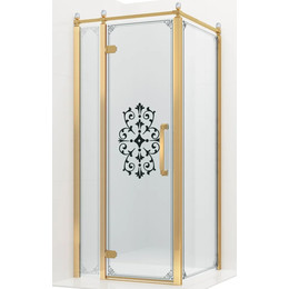Душевое ограждение Ambassador Royal 100x100 см 18015307-L (стекло 8 мм) золото/прозрачное фото 
