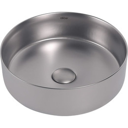 Раковина-чаша Abber Bequem 36 см AC2108MS, серебро матовое фото 
