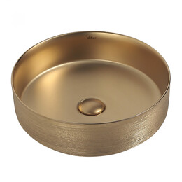 Раковина-чаша Abber Bequem 40 см AC2109BGM, золото матовое фото 