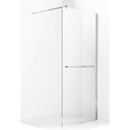 Душевая перегородка Ambassador Walk-in 110 см 15031134 с кронштейном (стекло 8 мм) хром/прозрачное фото 