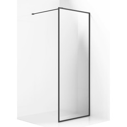 Душевая перегородка Ambassador Walk-in 90 см 15031219 с кронштейном (стекло 8 мм) чёрный/прозрачное фото 