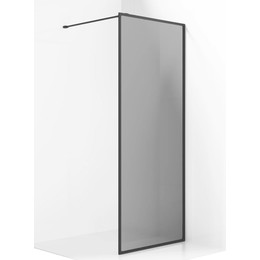 Душевая перегородка Ambassador Walk-in 100 см 15032218 с кронштейном (стекло 8 мм) чёрный/тонированное фото 