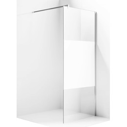 Душевая перегородка Ambassador Walk-in 110 см 15034126 с кронштейном (стекло 8 мм) хром/узор фото 