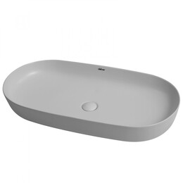 Раковина-чаша Abber Bequem 80 см AC2110MLG, светло-серый матовый фото 
