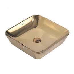 Раковина-чаша Abber Rechteck 43 см AC2205GG, золото фото 