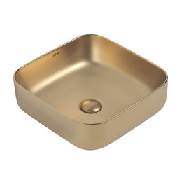 Раковина-чаша Abber Rechteck 38 см AC2211MMG, золото матовое фото 