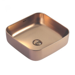 Раковина-чаша Abber Rechteck 38 см AC2211MRG, розовое золото матовое фото 