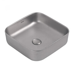 Раковина-чаша Abber Rechteck 38 см AC2211MS, серебро матовое фото 