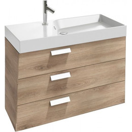 Тумба подвесная с раковиной Jacob Delafon Rythmik 100 см EB1310-E70, арлингтонский дуб фото 