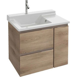 Тумба подвесная с раковиной Jacob Delafon Rythmik 100 см EB1331-E10, квебекский дуб фото 