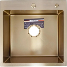 Кухонная мойка Gerhans K35050G 1 мм, золото, Цвет производителя: золото фото 