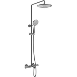 Душевая стойка с термостатом Vincea Desire VSFS-1D1TGM, вороненая сталь фото 