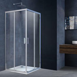 Душевое ограждение Vincea Alpha 80x80 см VSS-3AL800CL, хром/прозрачное фото 