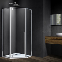 Душевое ограждение Vincea Penta 100x100 см VSP-3P100CL, хром/прозрачное фото 