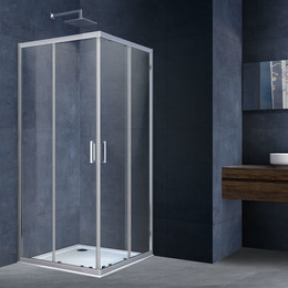 Душевое ограждение Vincea Rapid 80-90x80-90 см VSS-3R80/90CL, хром/прозрачное фото 