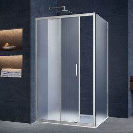 Душевое ограждение Vincea Alpha 110x90 см VSR-3AL9011MT, хром/текстурное фото 