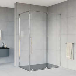 Душевое ограждение Vincea Arno 130x90 см VSR-1A9013CL (стекло 8 мм), хром/прозрачное фото 