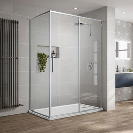 Душевое ограждение Vincea Slim-U 120x90 см VSR-2SU9012CL, хром/прозрачное фото 