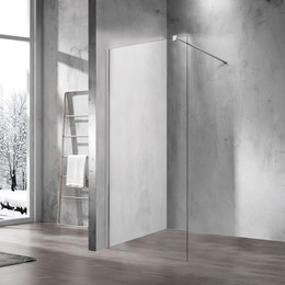 Душевая перегородка Vincea Walk-In 110 см VSW-1H110CL (стекло 8 мм) с кронштейном в комплекте, хром/прозрачное фото 