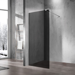 Душевая перегородка Vincea Walk-In 100 см VSW-1H100CG (стекло 8 мм) с кронштейном в комплекте, хром/тонированное фото 