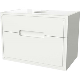 Тумба подвесная со столешницей Taliente Olejo 80 см TA-MBO-80PS-blanco, белый глянец фото 