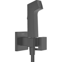 Набор для гигиенического душа Hansgrohe Bidette E 1 jet EcoSmart+ 29233670, черный матовый (без скрытой части) фото 
