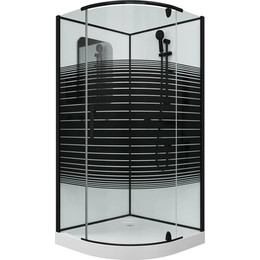 Душевое кабина Grossman Classic 100 см GR270, чёрный/узор фото 