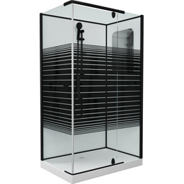 Душевое кабина Grossman Classic 120x80 см GR272QR R, чёрный/узор фото 