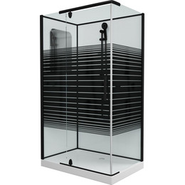 Душевое кабина Grossman Classic 120x80 см GR272QL L, чёрный/узор фото 