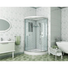 Душевая кабина Niagara Luxe NG-7701W 90x90 см, серебро/прозрачное фото 