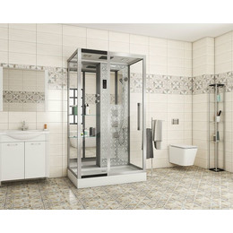 Гидробокс Niagara Luxe NG-7713WL 120x82 см (стекло 5/8 мм), серебро/прозрачное фото 