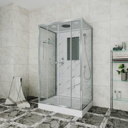 Душевая кабина Niagara Luxe NG-7772QM 120x90 см, серебро/прозрачное фото 