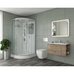 Гидробокс Niagara Premium NG-6001-01G 90x90 см, хром/прозрачное (безсиликоновая сборка) фото 
