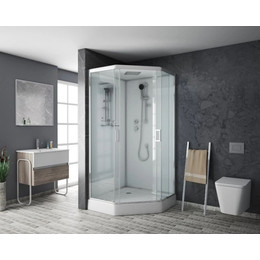 Душевая кабина Niagara Premium NG-6002-01D 100x100 см, хром/прозрачное (безсиликоновая сборка) фото 