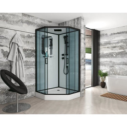 Душевая кабина Niagara Premium NG-6901-01D BLACK 90x90 см, черный/тонированное (безсиликоновая сборка) фото 