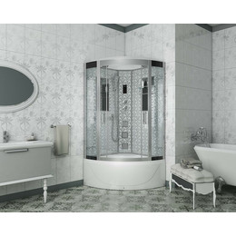Гидробокс Niagara Luxe NG-7710W 100x100 см, серебро/прозрачное фото 