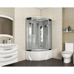 Гидробокс Niagara Luxe NG-7712WR 120x80 см, серебро/прозрачное фото 