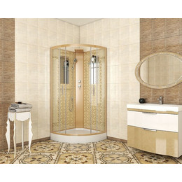 Душевая кабина Niagara Luxe NG-7715GBK 90x90 см, золото/прозрачное фото 