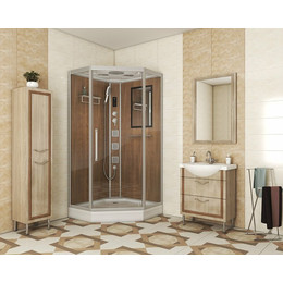 Гидробокс Niagara Luxe NG-7717WD 100x100 см (стекло 5/8 мм), хром/прозрачное фото 